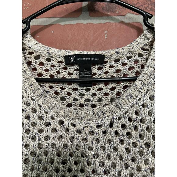 INC International Concepts Crochet Sequin Sweater - XL - Picture 2 of 5